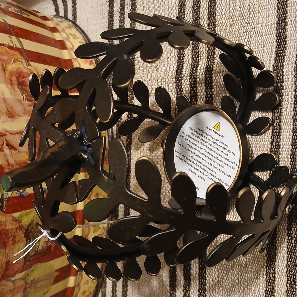 Metal Pumkin Candle Fall Decor Holder